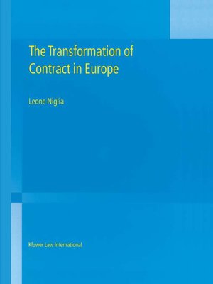 cover image of The Transformation of Contract in Europe